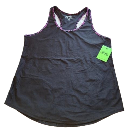 Healthy Life Style XL Black Purple Activewear Tank Top - Picture 2 of 3